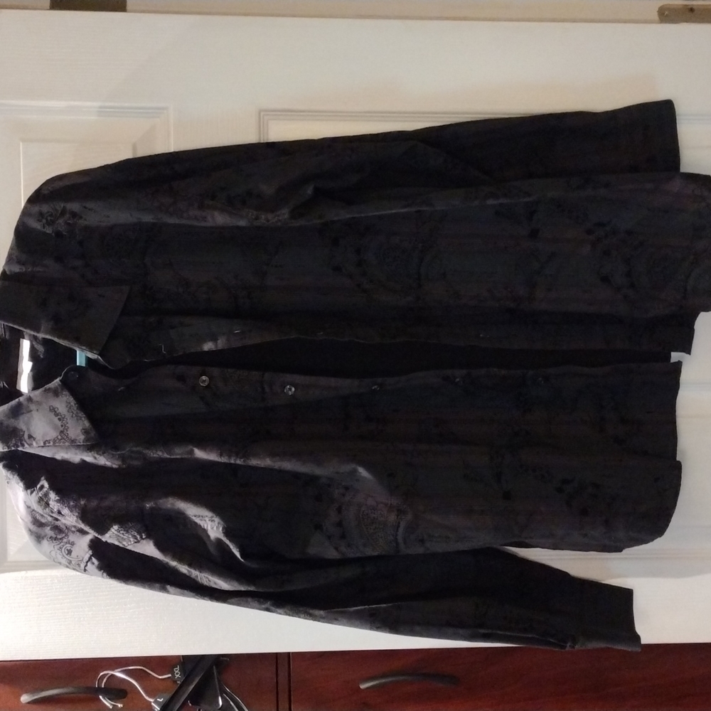 Long sleeve button up cotton shirt size xxl